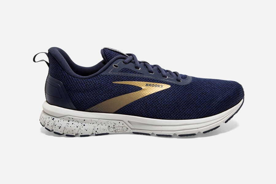 Brooks Men's Anthem 3 Road Running Shoes Navy/Grey/Gold ( XWGEU4561 )